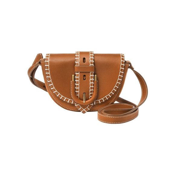 Harwell Leather Small Flap Crossbody Purse Handbag, Saddle W/ Blanket >:( - Picture 1 of 5